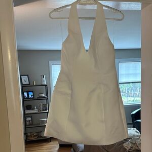 Elegant White Halter Dress